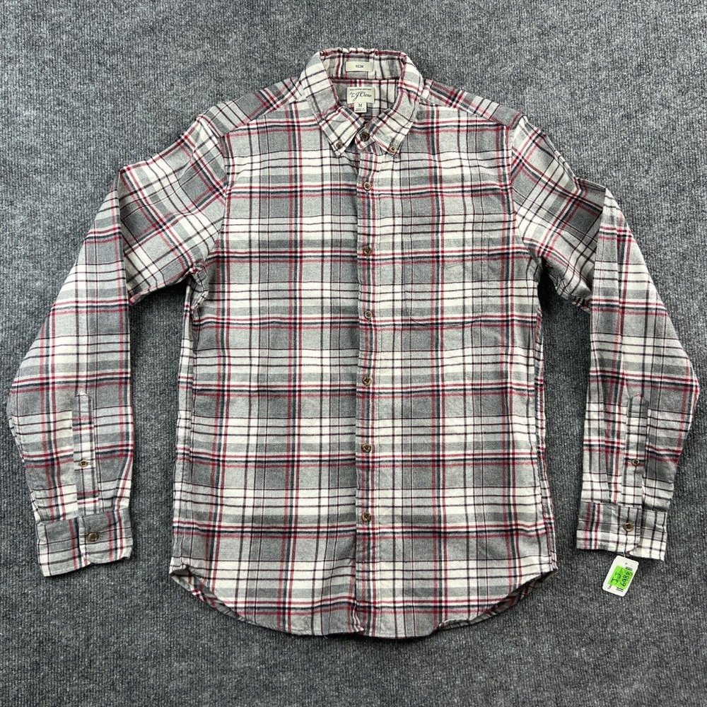 J.Crew Mens Medium Slim Oxford Shirt Button Long Sleeve - Picture 3 of 12